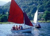 Ullswater - Young people in traditional sailing boat