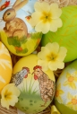 Decorated Easter Eggs with primroses
