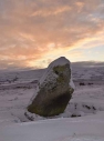The Cop Stone against the setting sun