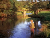 Lowther Valley - fisherman at Whale Bridge